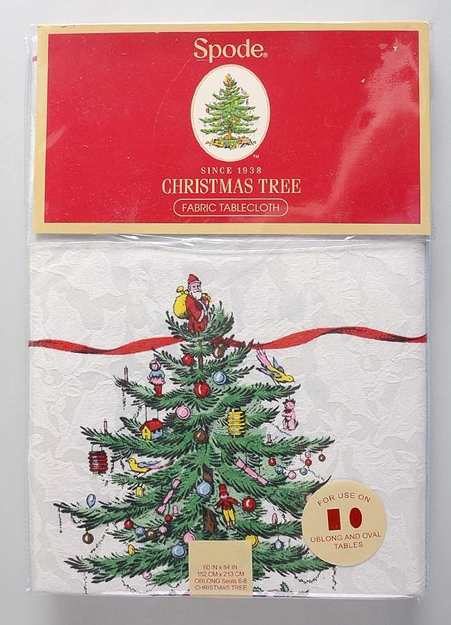 Christmas Tree 60" X 84" Oblong Tablecloth by Spode-1