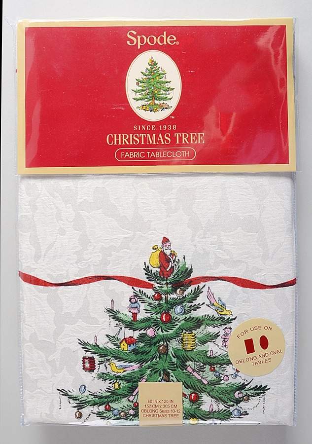 Christmas Tree 60" X 120" Oblong Tablecloth by Spode-1