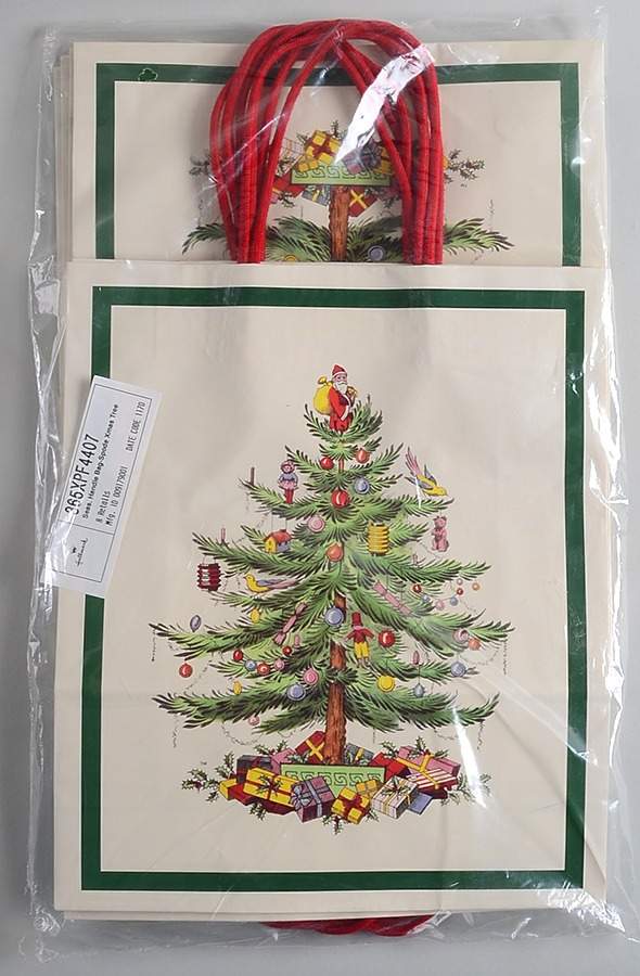 Christmas Tree (Set of 12) Large Paper Gift Bags by Spode-1