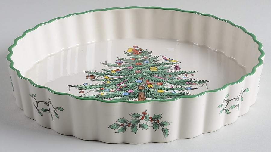 Christmas Tree 9" Quiche Oven To Table by Spode-1