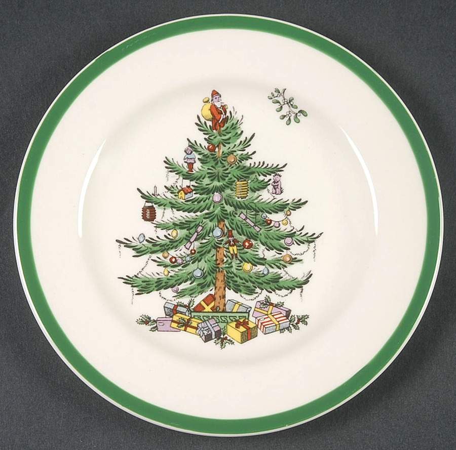 Christmas Tree Child's Plate for Tea Set by Spode-1