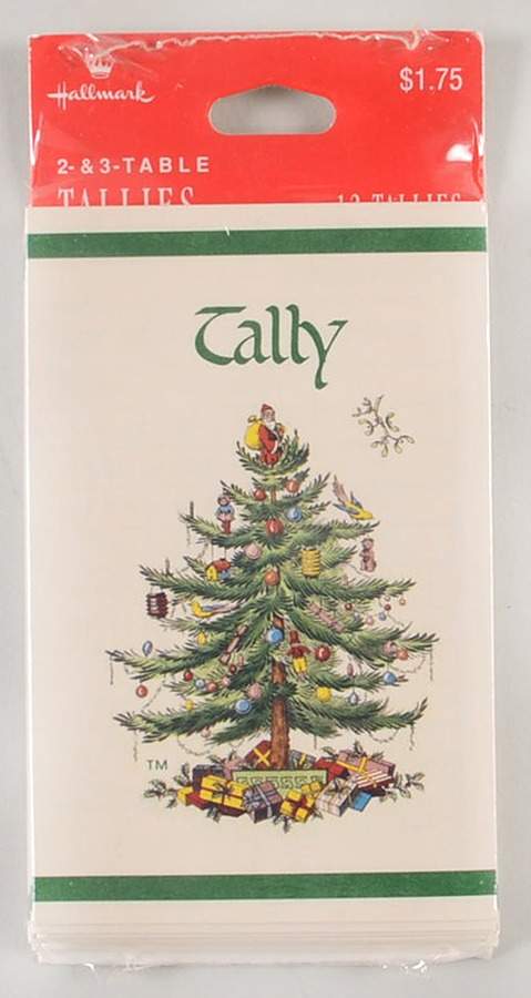 Christmas Tree Bridge Tallies - Set of 12 by Spode-1