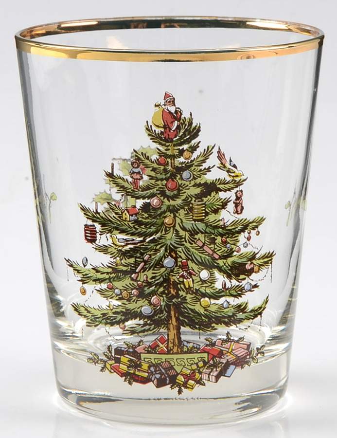 Christmas Tree 12 Oz Glassware Double Old Fashioned by Spode-1