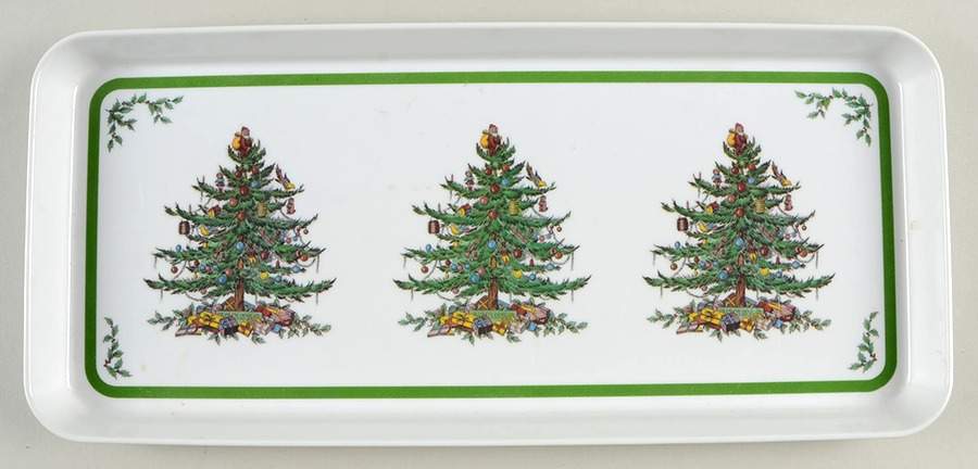 Christmas Tree 13" Melamine Sandwich Tray by Spode-1