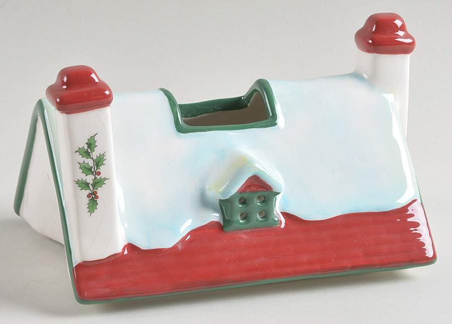Christmas Tree Top for Figural Cottage Candle House by Spode-1