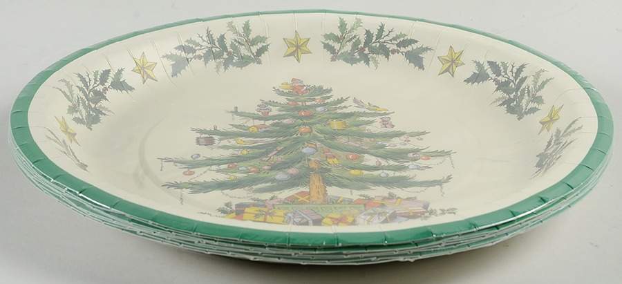 Christmas Tree Pack of 8 - Paper Dinner Plate by Spode-1