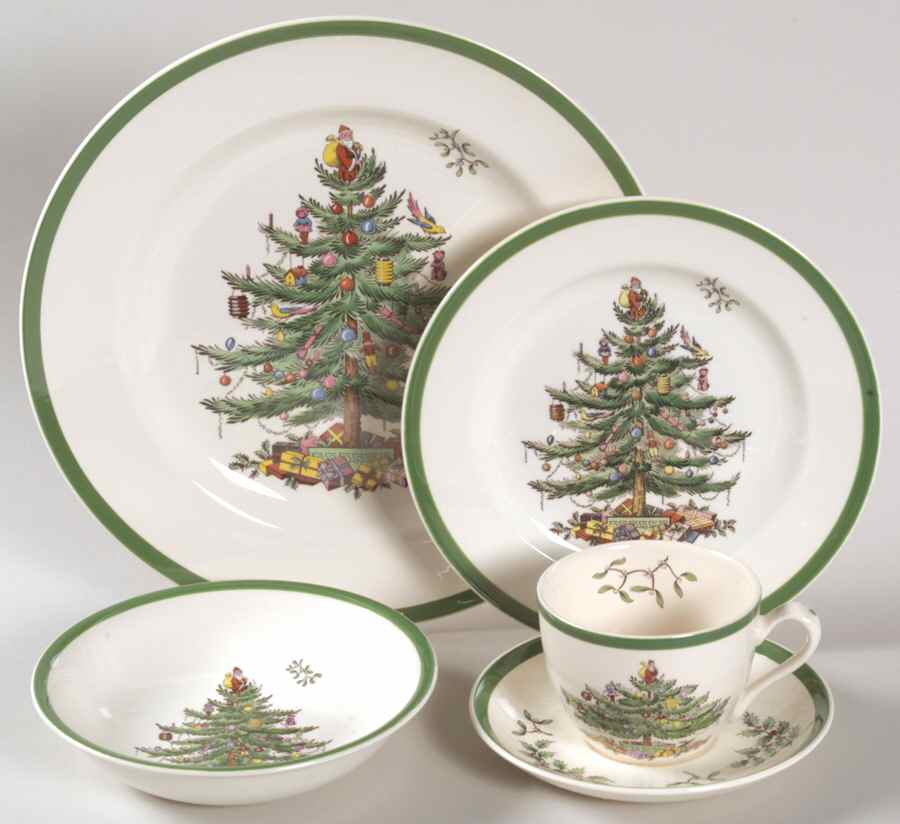 Christmas Tree Csfl,Dp,Sp,Cerc 5-Piece Place Set by Spode-1