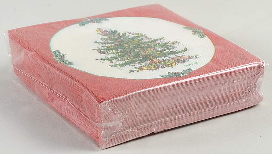 Christmas Tree Package of Paper Beverage Napkins by Spode-1
