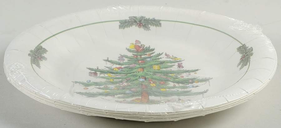 Christmas Tree (Pack of 8) Paper Luncheon Plate by Spode-1