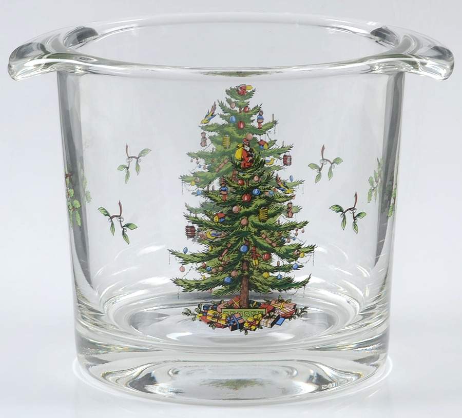 Christmas Tree Glassware Ice Bucket by Spode-1