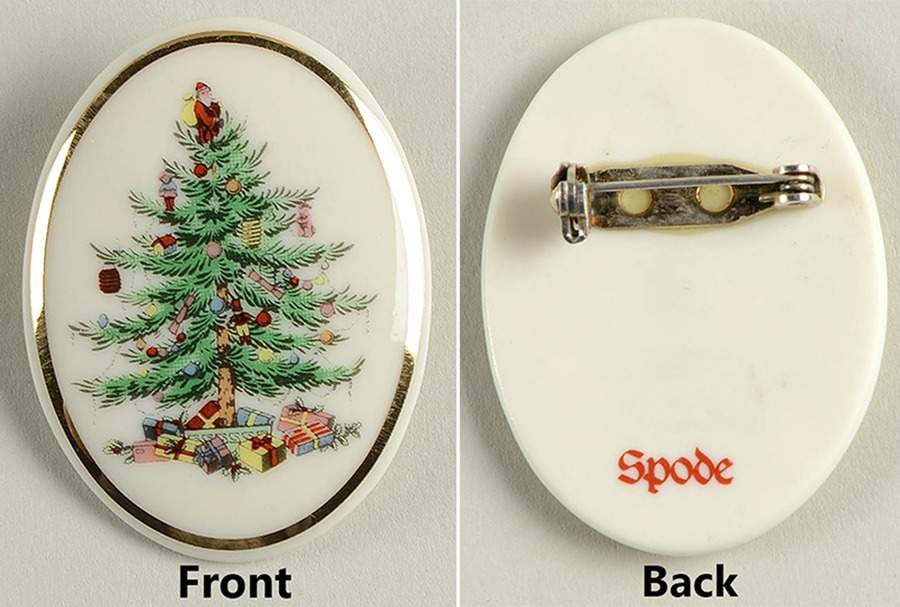 Christmas Tree Brooch by Spode-1