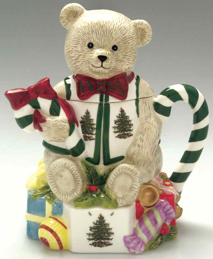 Christmas Tree Figural Teapot & Lid by Spode-1