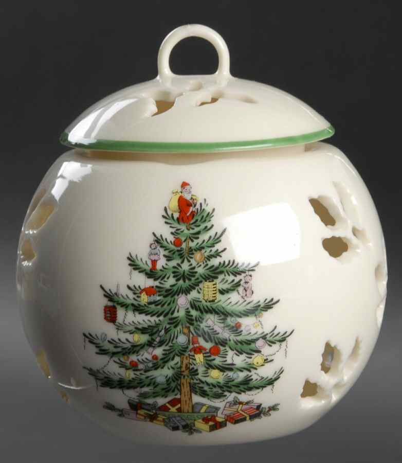 Christmas Tree Pierced Friendship Ball & Lid by Spode-1