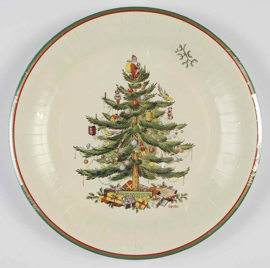 Christmas Tree Pack of 8 - Paper Dinner Plate by Spode-1