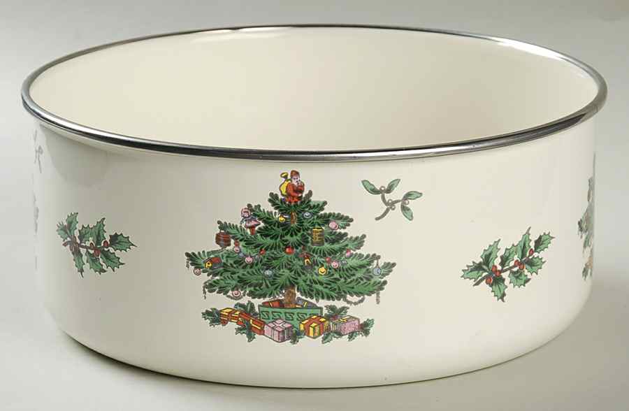 Christmas Tree 7 1/4" Metal Bowl by Spode-1