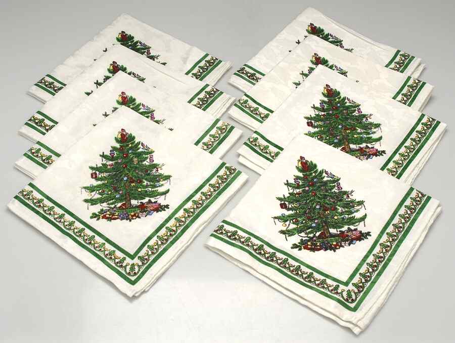 Christmas Tree 20" Cloth Napkin - Set of 8 by Spode-1