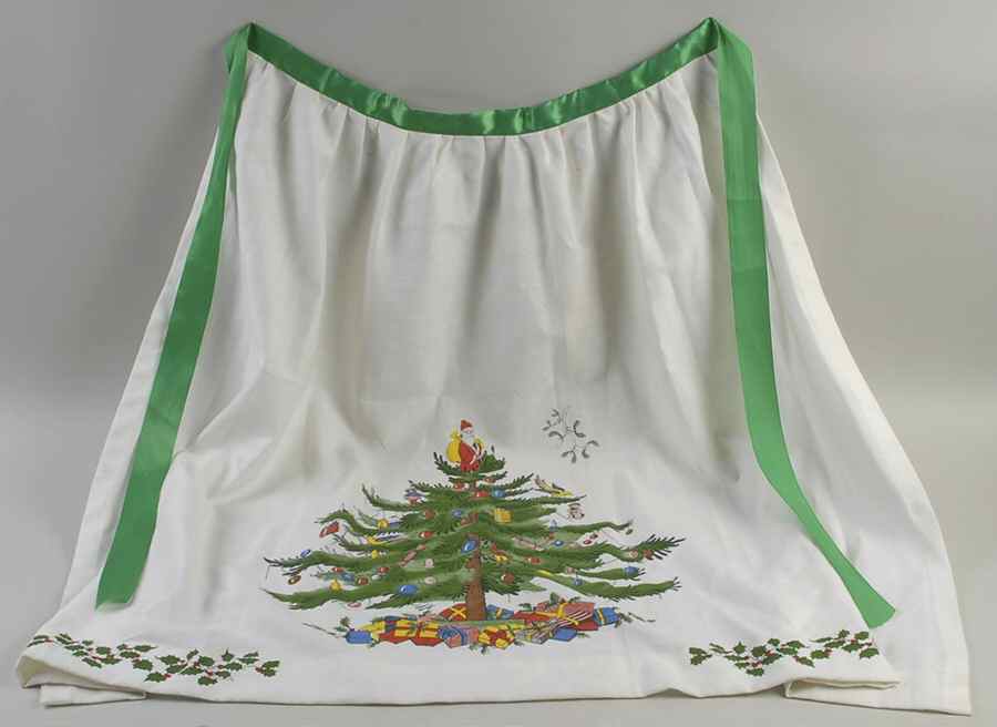 Christmas Tree 52" X 34" Cloth Kitchen Apron by Spode-1