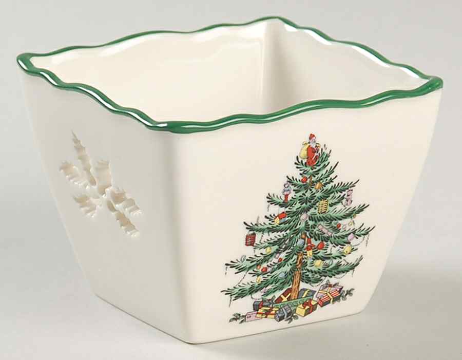 Christmas Tree 2" Pierced Votive Candleholder by Spode-1