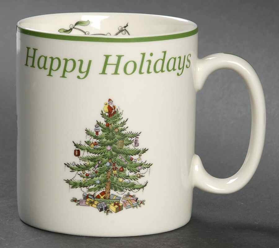 Christmas Tree Sentiment Mug by Spode-1