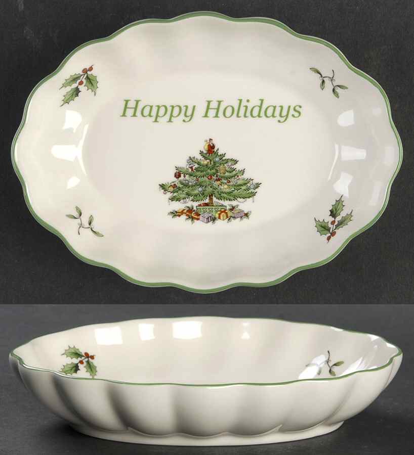 Christmas Tree Sentiment Tray by Spode-1