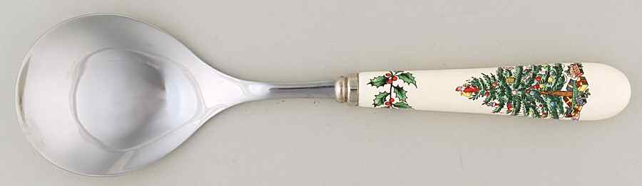 Christmas Tree Salad Serving Spoon with Stainless Bowl by Spode-1