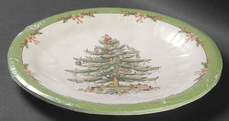 Christmas Tree Pack of 8 - Paper Dinner Plate by Spode-1