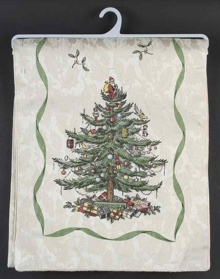 Christmas Tree 14" X 90" Cloth Table Runner by Spode-1