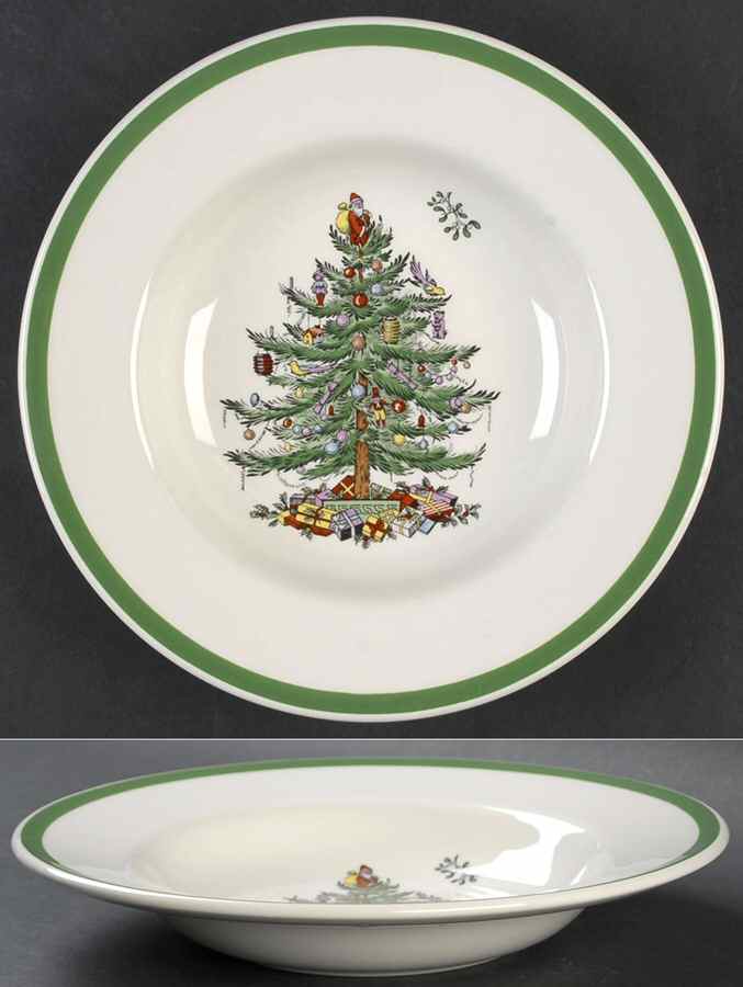 Christmas Tree Large Rim Soup Bowl by Spode-1