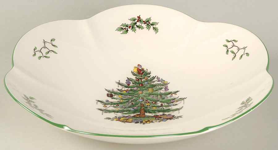 Christmas Tree 11" Daisy Bowl by Spode-1