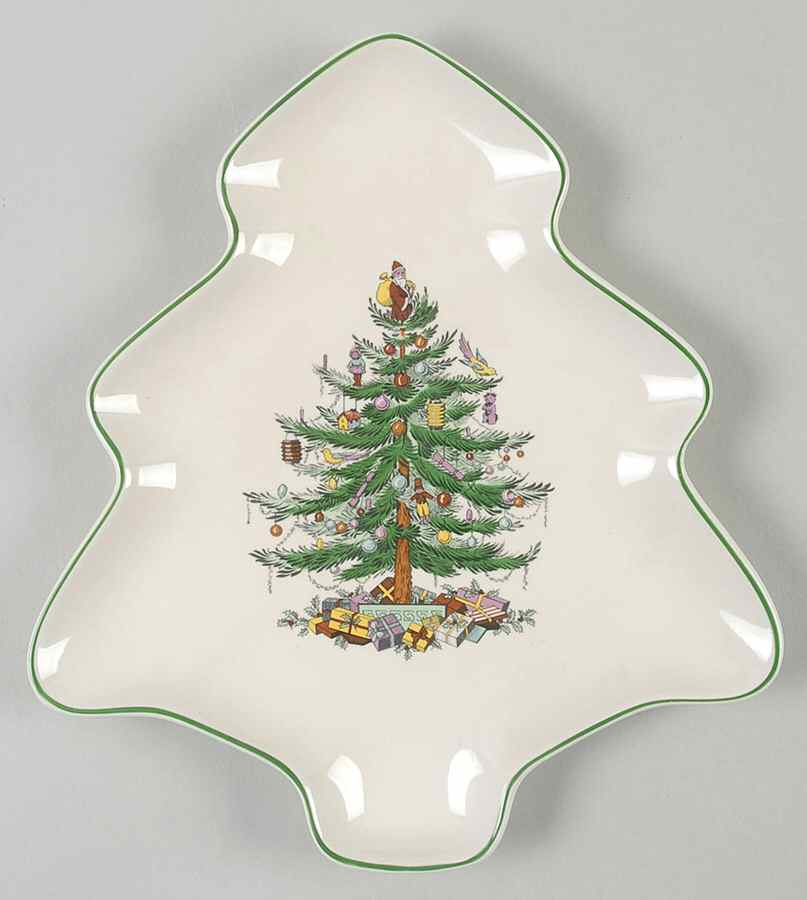 Christmas Tree 1 Part Medium Tree Shaped Dish by Spode-1