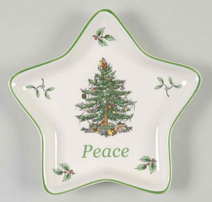 Christmas Tree 5" Star Shaped Tray by Spode-1