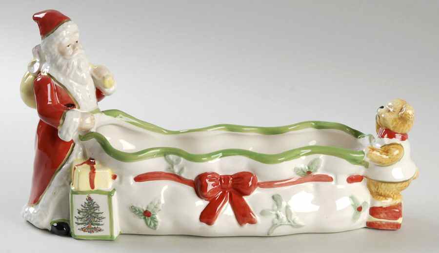 Christmas Tree 11" Oblong Serving Bowl by Spode-1