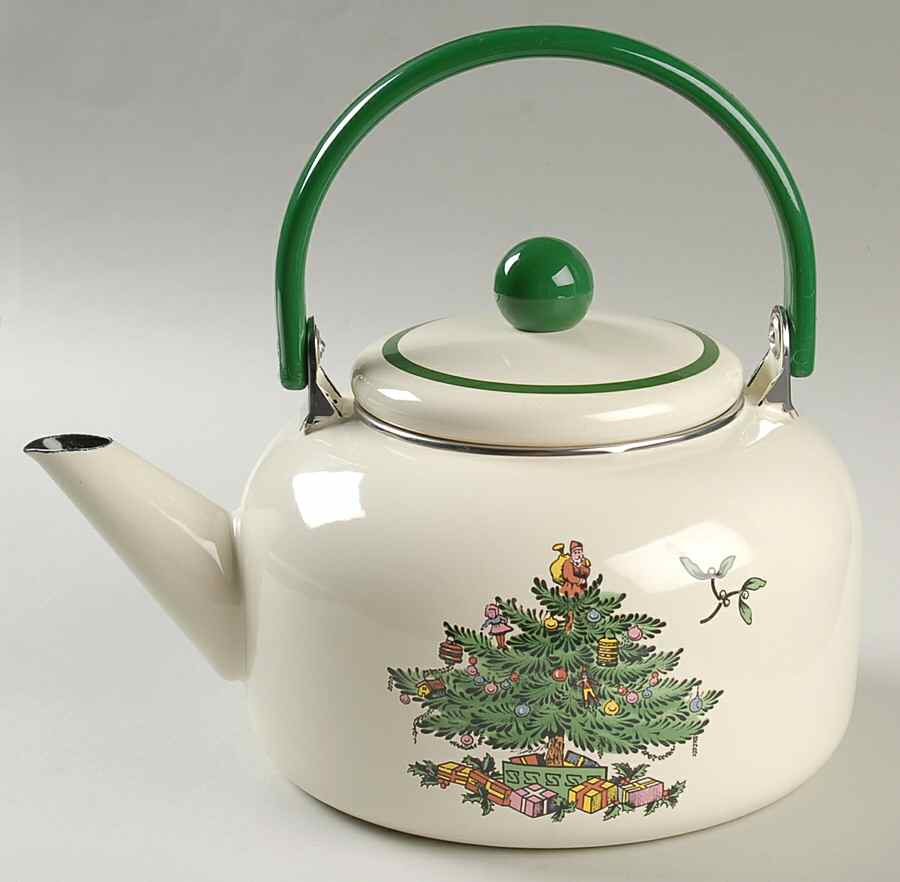 Christmas Tree Metal Kettle & Lid by Spode-1