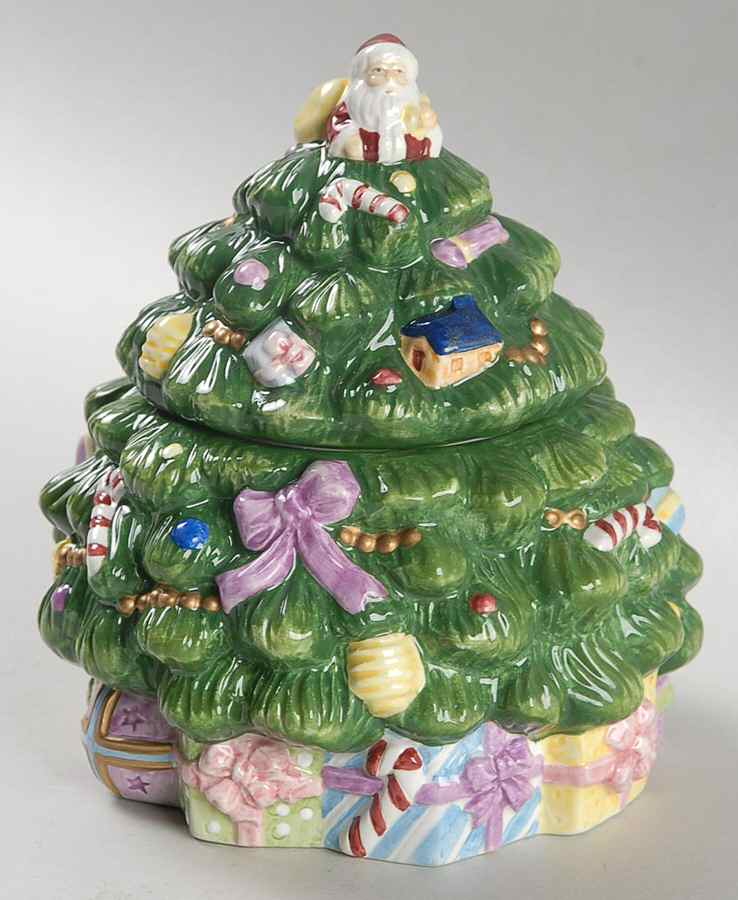 Christmas Tree Figural Sugar Bowl & Lid by Spode-1