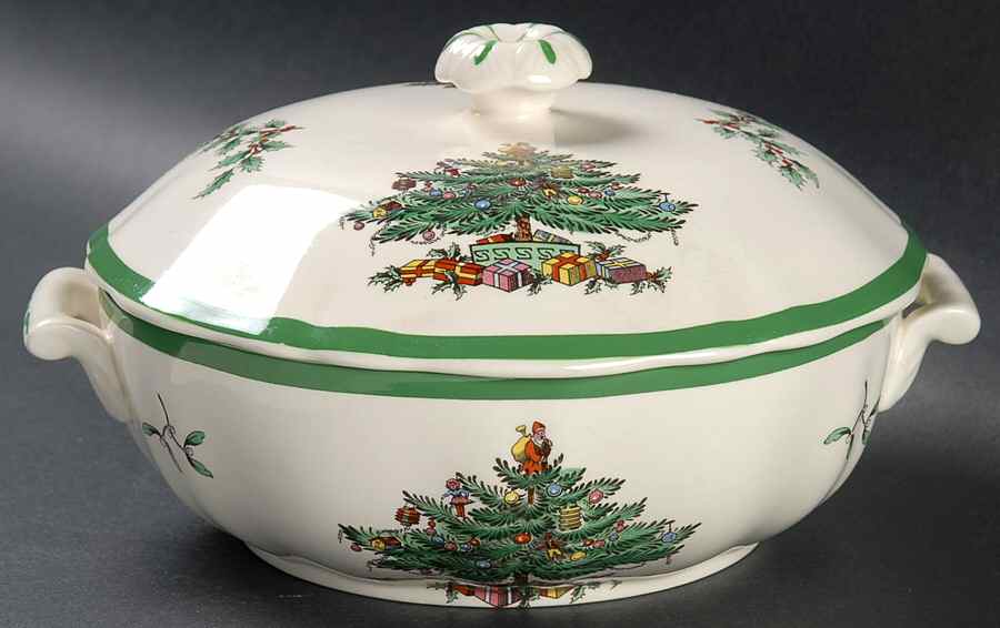 Christmas Tree Mini Round Covered Vegetable by Spode-1