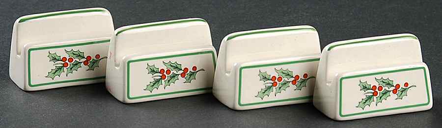 Christmas Tree Small Placard/Place Card Holder - Set of 4 by Spode-1