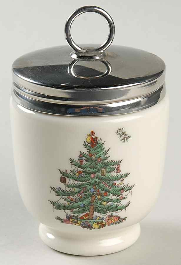 Christmas Tree Egg Coddler & Lid by Spode-1
