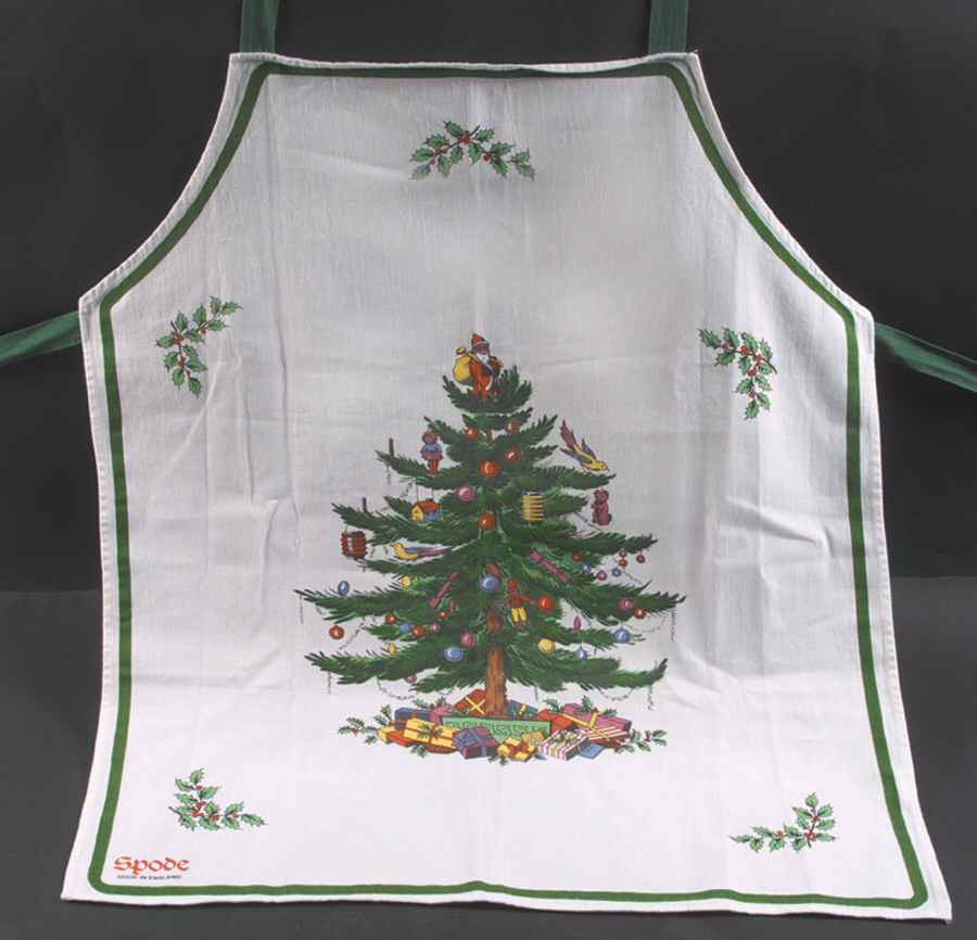 Christmas Tree Cloth Kitchen Apron by Spode-1