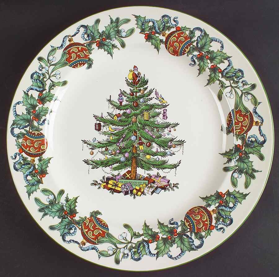 Christmas Tree 12" Round Buffet Plate by Spode-1