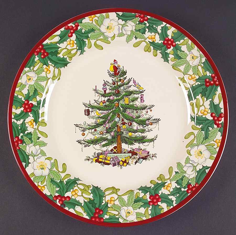 Christmas Tree 12" Round Buffet Plate by Spode-1