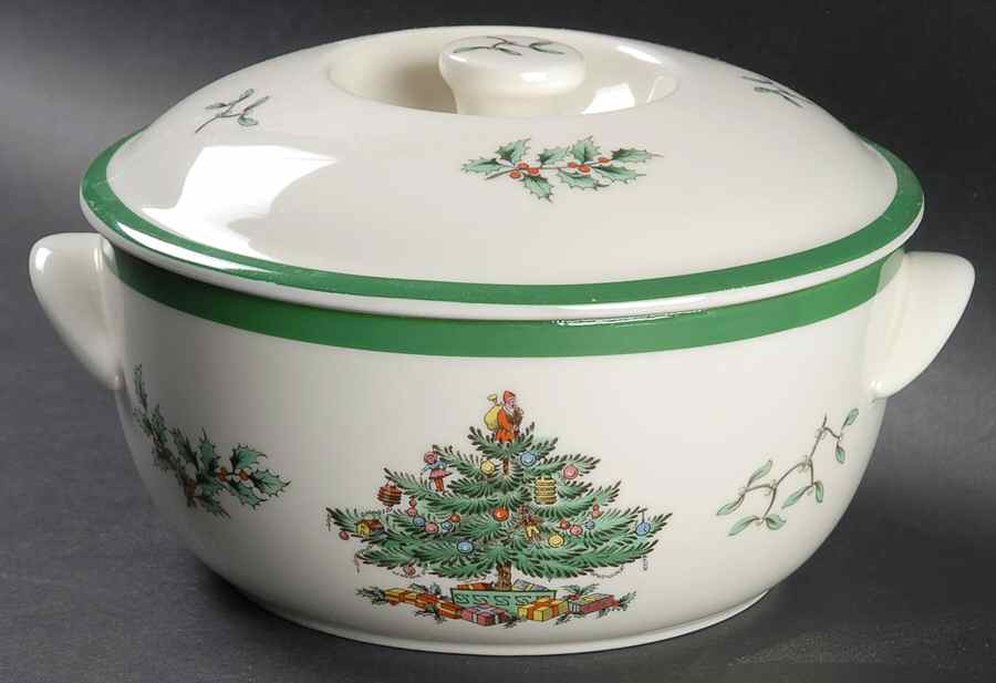 Christmas Tree 1 Qt Round Covered Casserole by Spode-1