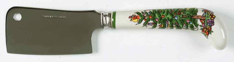 Christmas Tree Cheese Cleaver with Stainless Blade by Spode-1