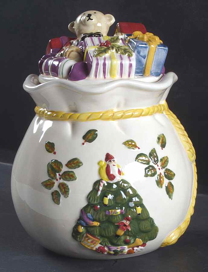 Christmas Tree Toy Bag Canister by Spode-1