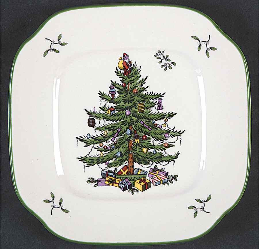 Christmas Tree Canape Plate by Spode-1