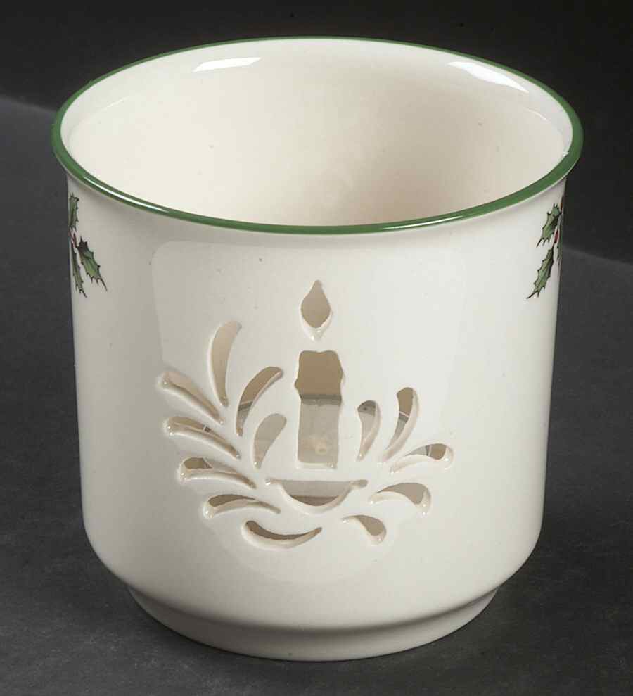 Christmas Tree Large Pierced Votive Candleholder by Spode-1