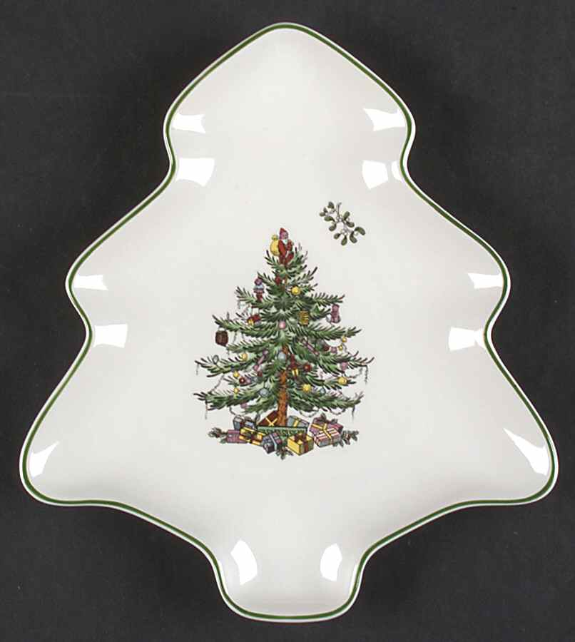 Christmas Tree Canape Plate by Spode-1