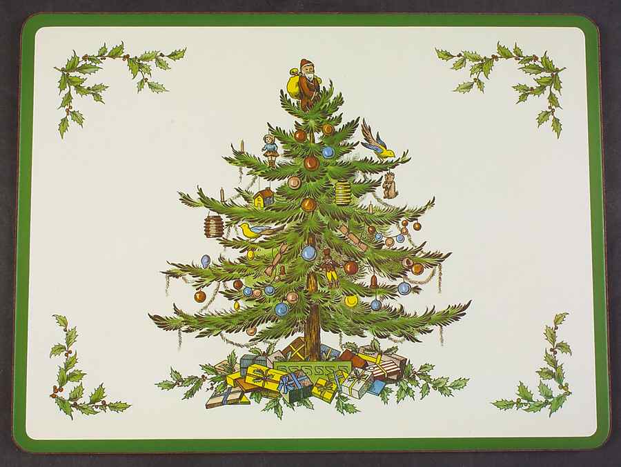 Christmas Tree Corkback Casserole Stand/Hot Pad by Spode-1