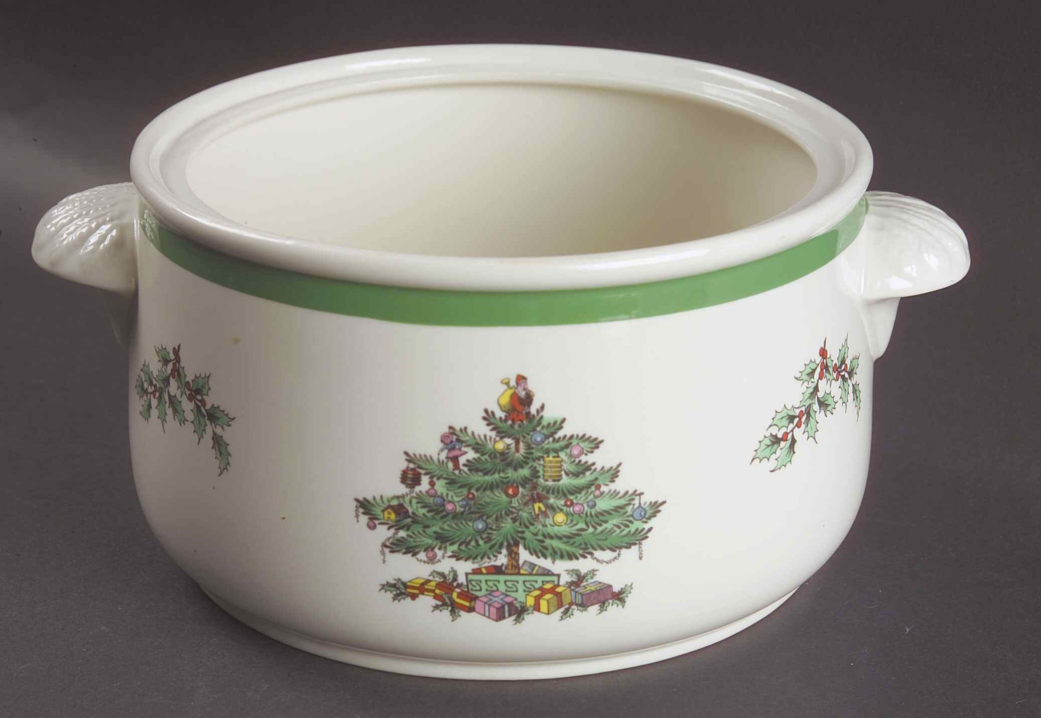 Christmas Tree 2 Qt Round Covered Casserole No Lid by Spode-1