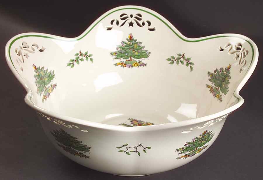 Christmas Tree Pierced Centerpiece by Spode-1