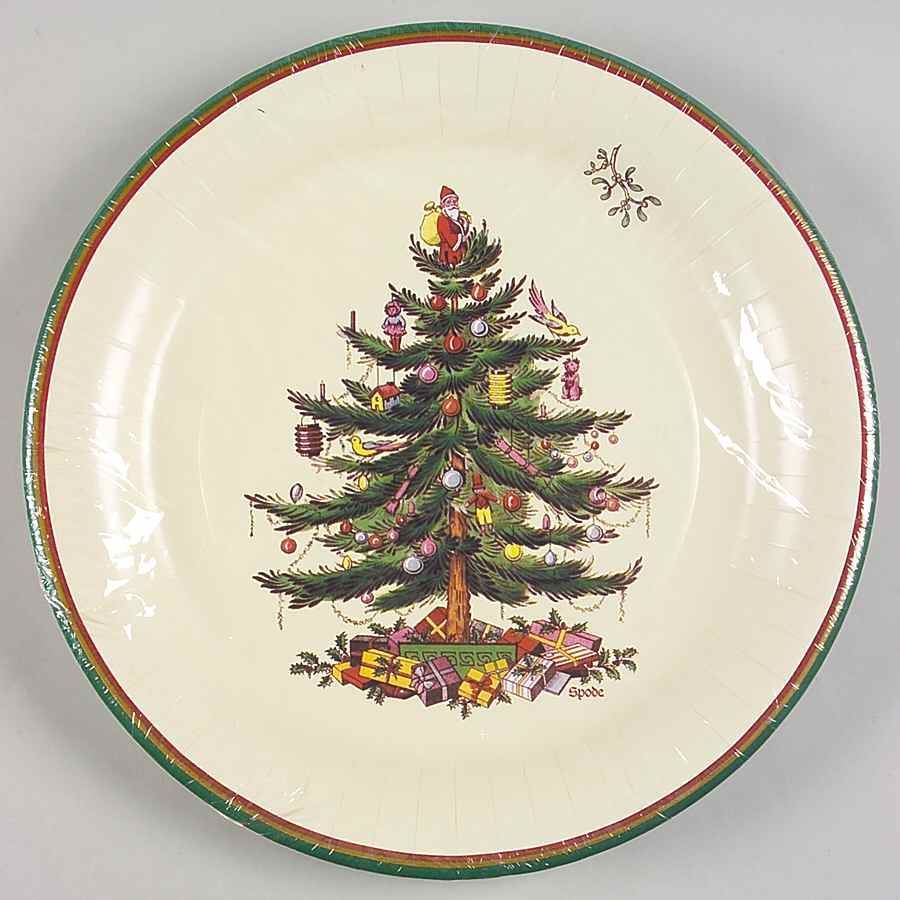 Christmas Tree (Pack of 16) Paper Dinner Plates by Spode-1